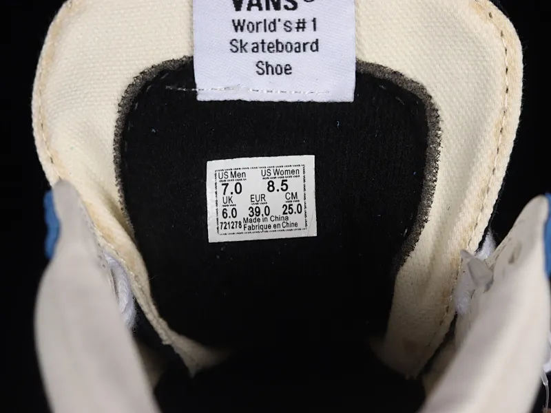 All categories Vans Vans series Vans Hi Vans high-top Vans SK8-Hi Anaheim series Vans official blue and white color matching high-top vulcanized sneakers VN0A4BVB21R